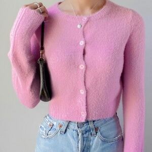 Kimchi Blue Pink Cardigan from Urban Outfitters